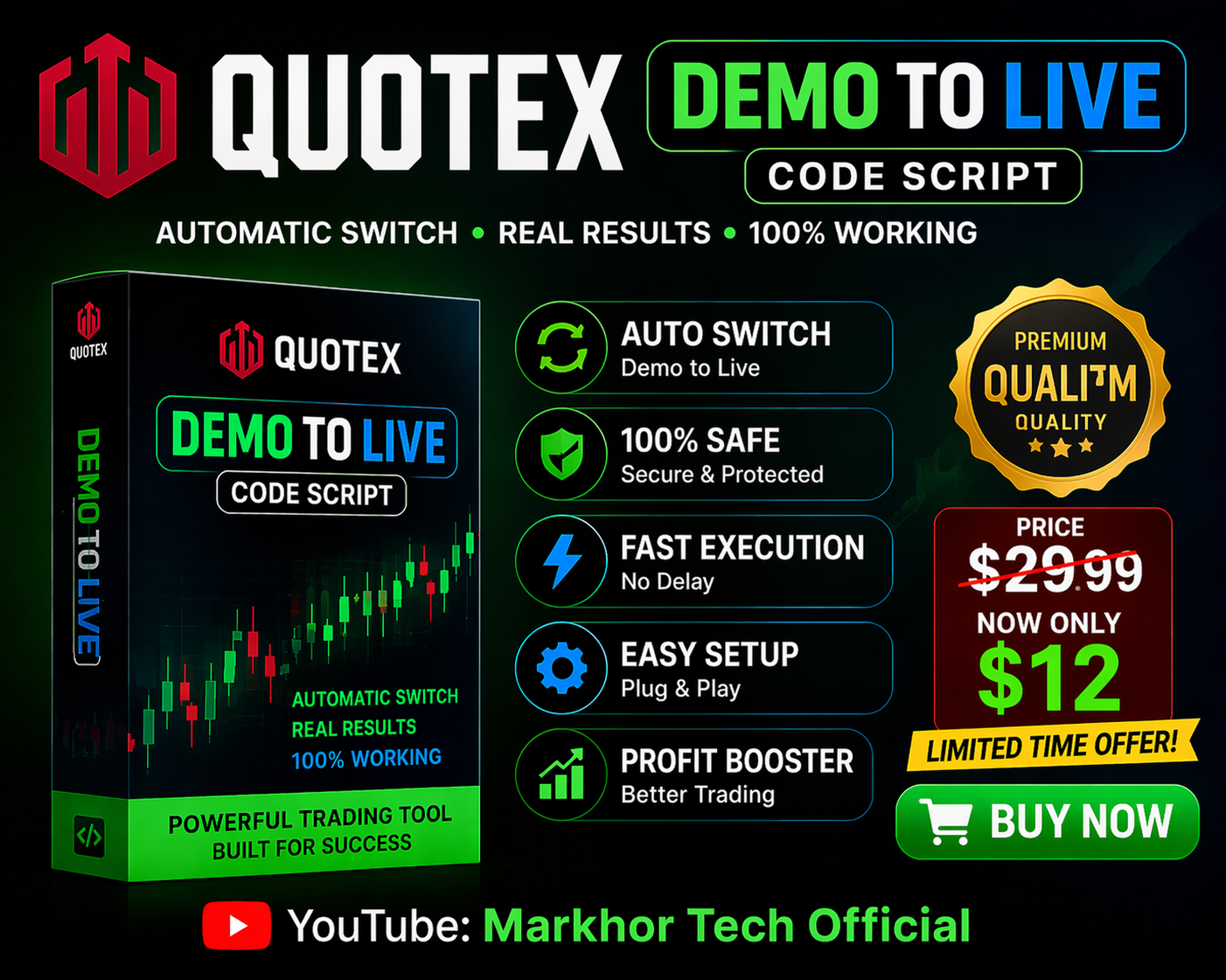 Quotex Demo to Live Account Conversion Service (Fast & Secure)